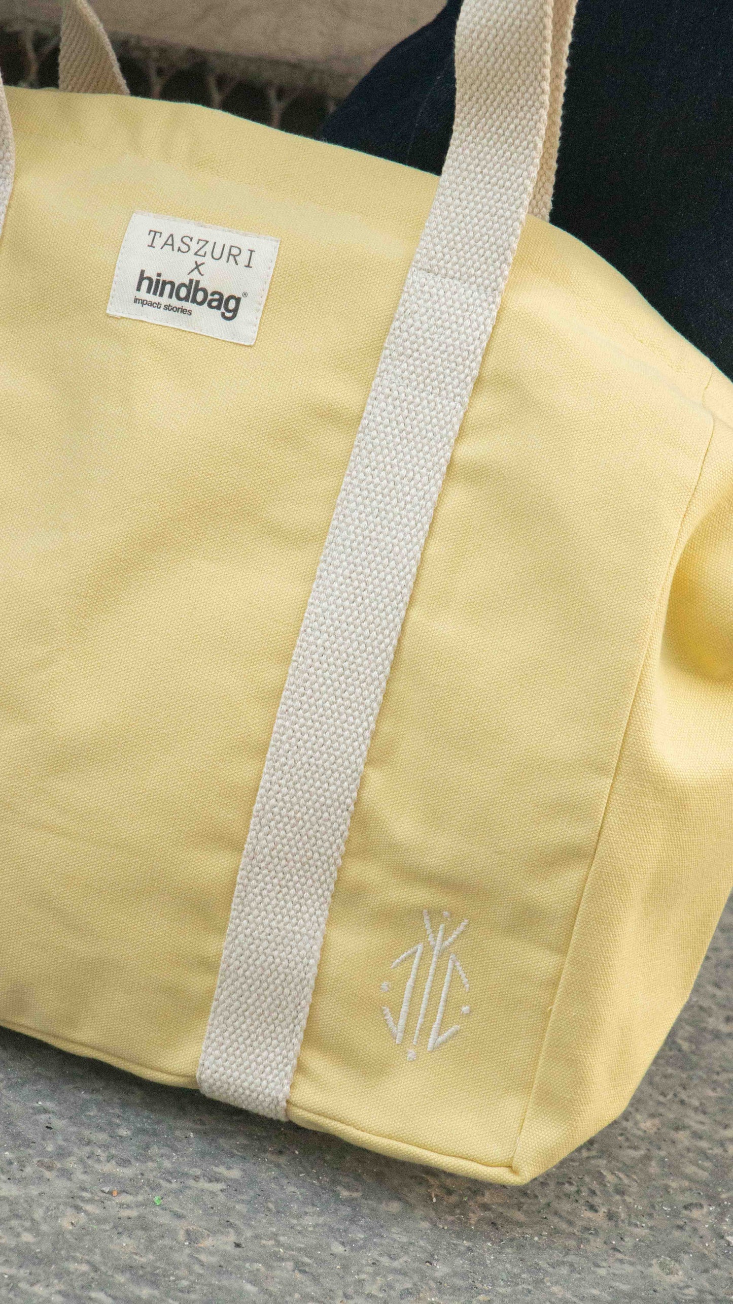 SIWA - Sac cabas jaune pastel