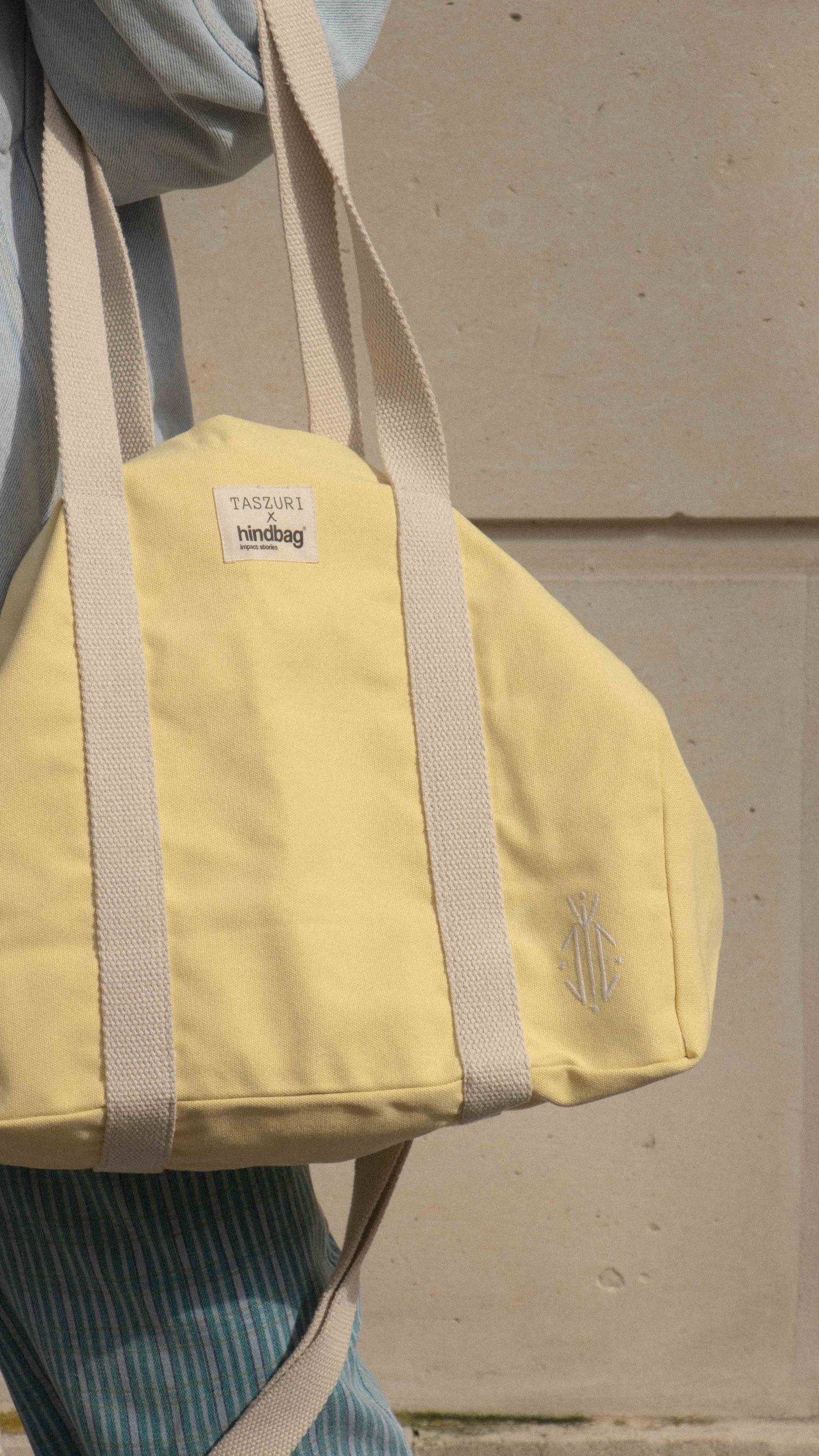 SIWA - Sac cabas jaune pastel