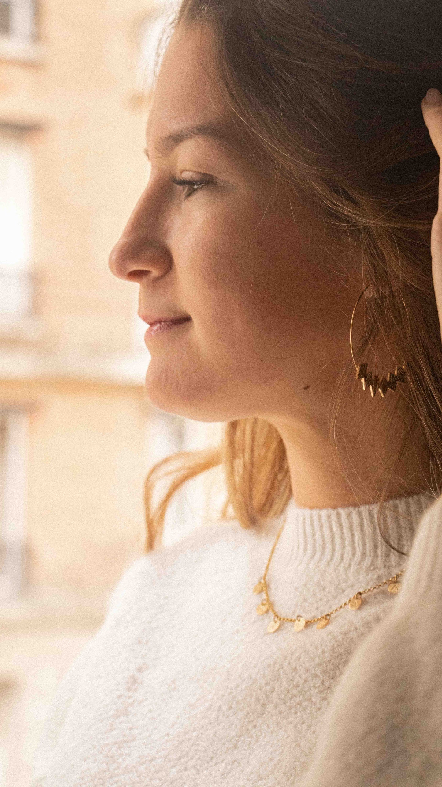 Boucles d'oreilles AZRU style vintage - corail