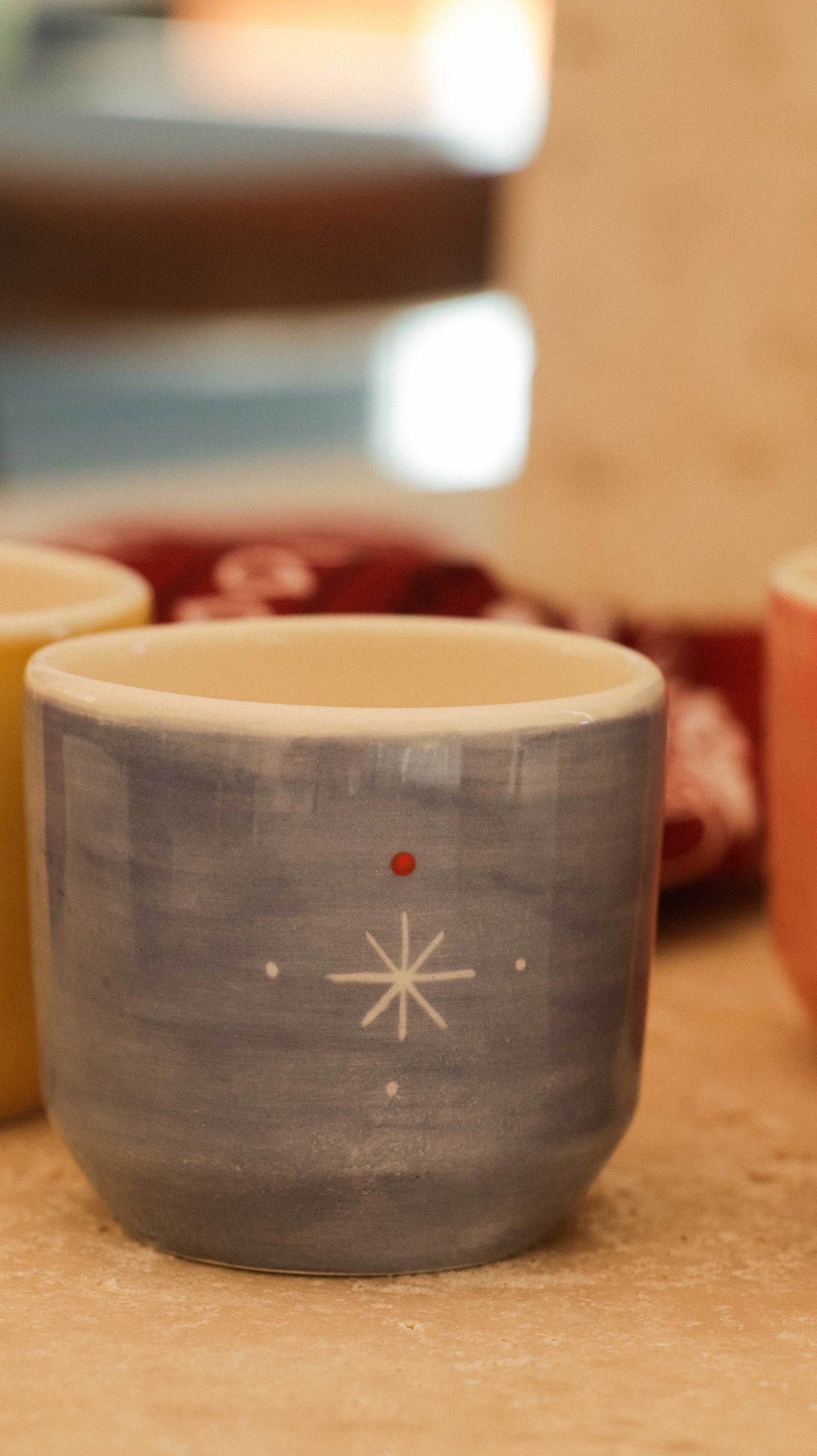 ALIKO - Tasse à expresso en céramique artisanale ardoise