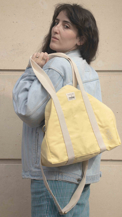 SIWA - Sac cabas jaune pastel