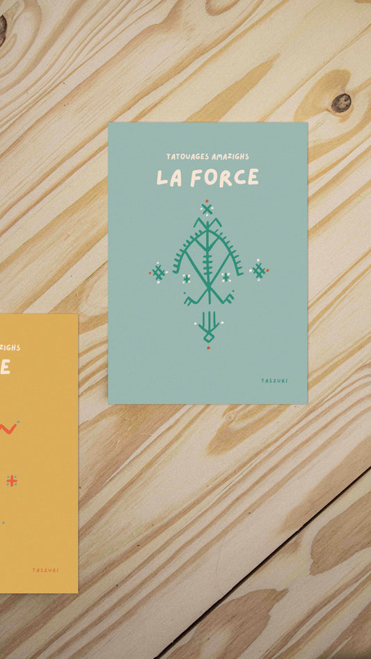 TIDMI - Affiche tatouage amazigh - A4 - force