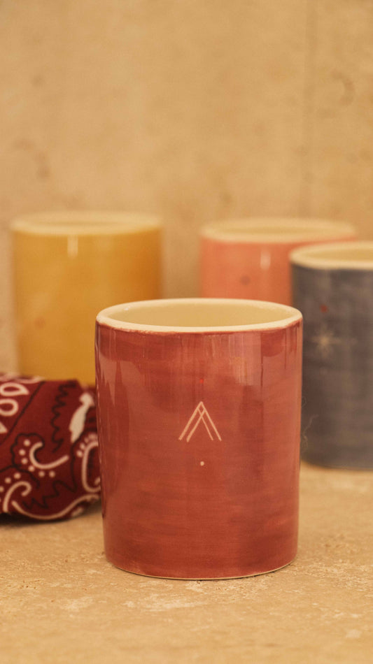 RIF - Mug en céramique artisanal cerise