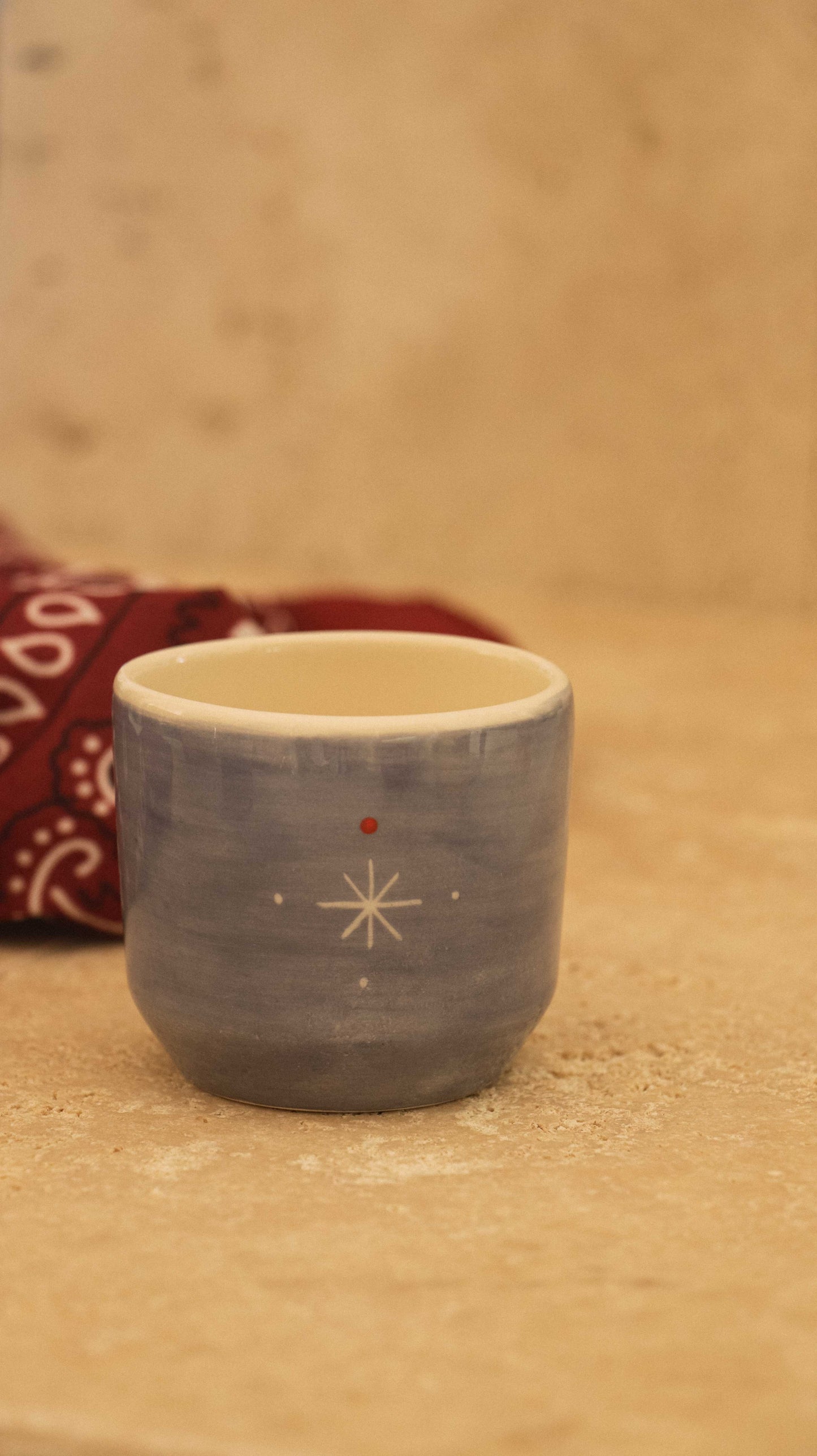 ALIKO - Tasse à expresso en céramique artisanale ardoise