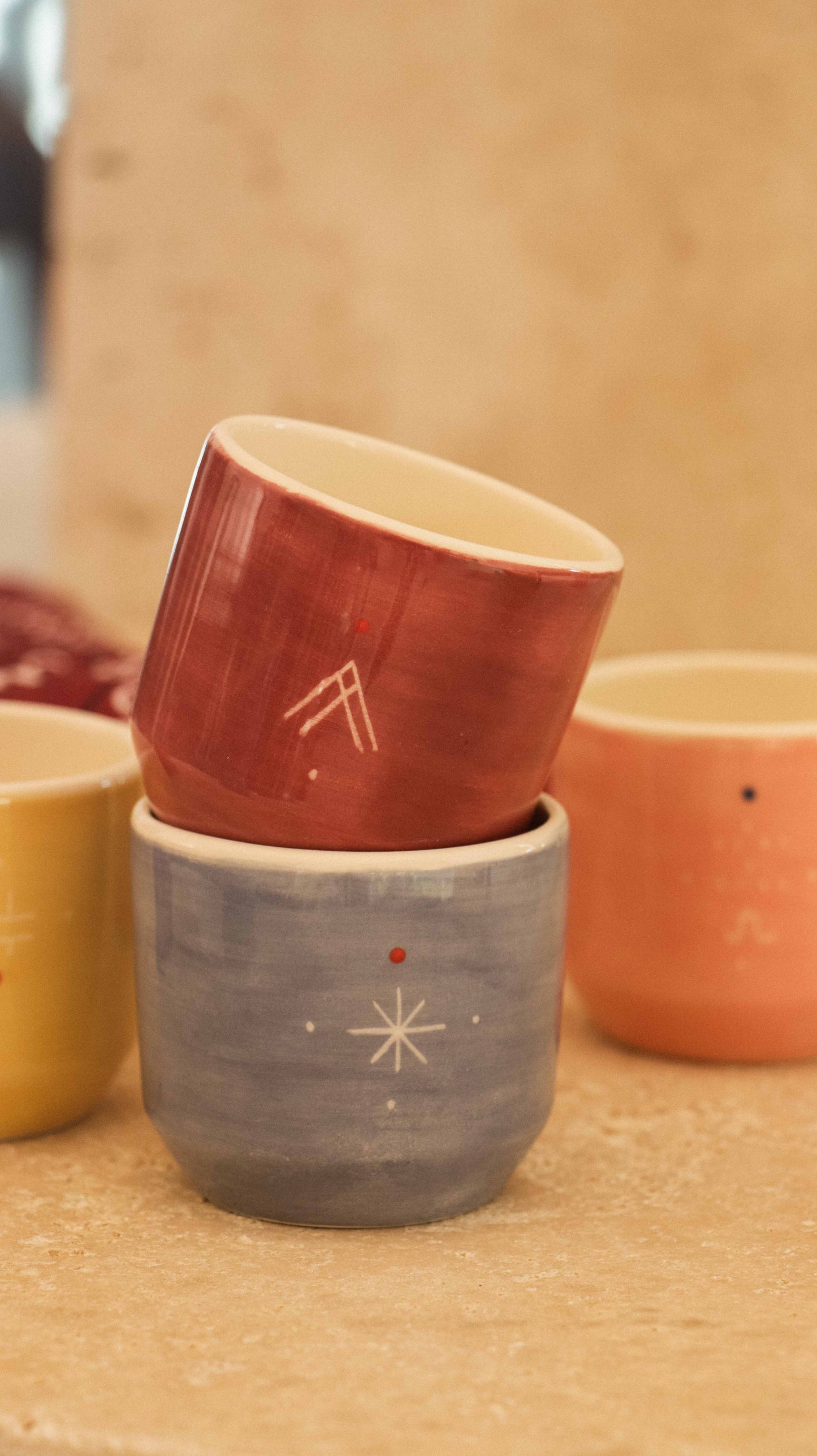 ALIKO - Tasse à expresso en céramique artisanale ardoise