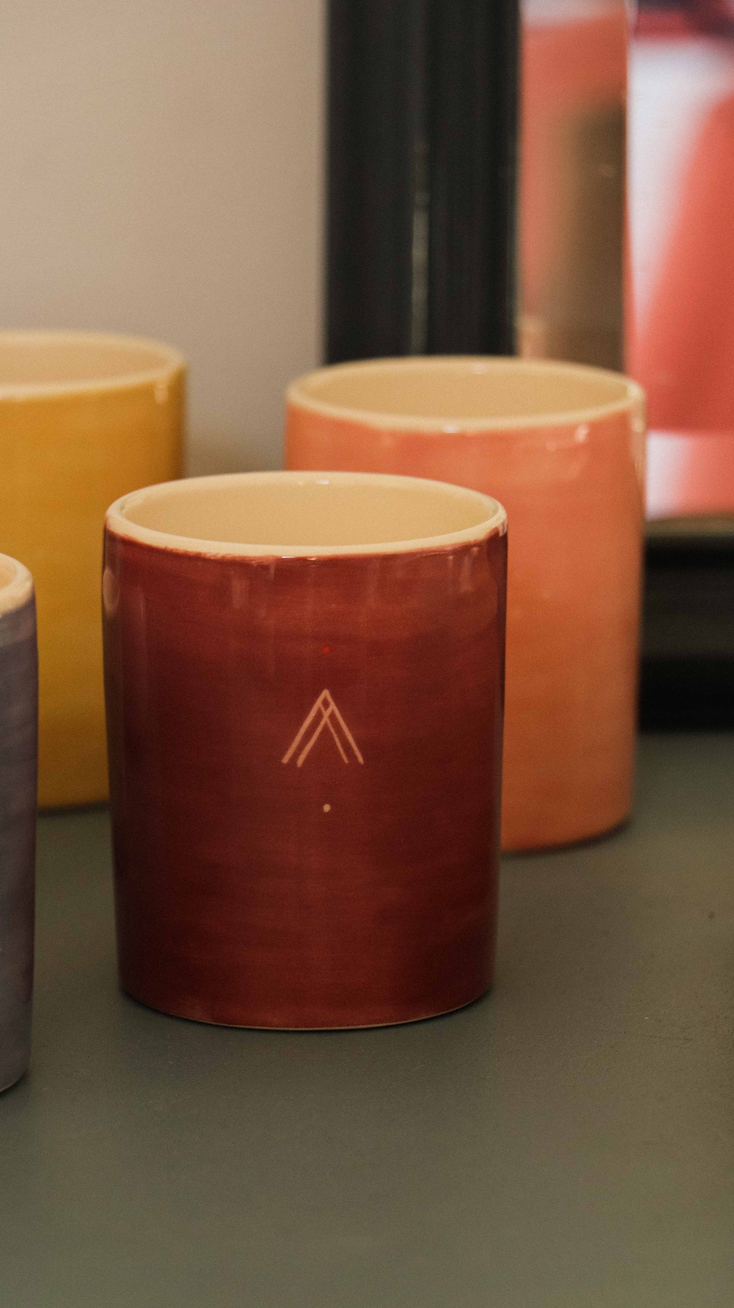 RIF - Mug en céramique artisanal cerise