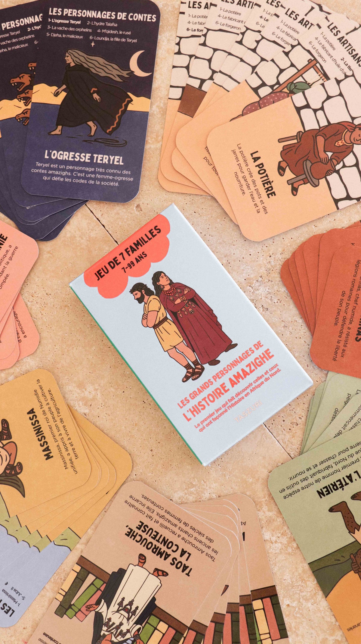 Jeu de 7 familles 7 à 99 ans - Les grands personnages de l'Histoire amazighe