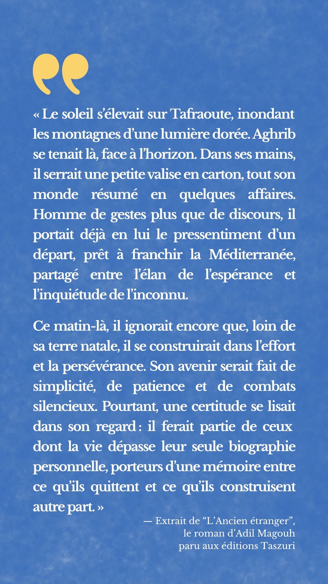 ROMAN - L'Ancien étranger - Adil Magouh (livraison fin août)